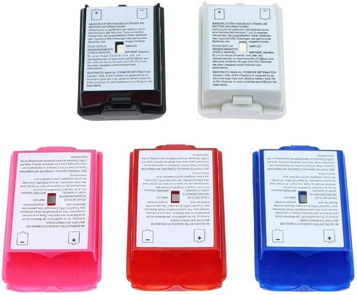 Colorful Game Battery Back Cover Rechargeable Battery Case Controller for Xbox 360 Replacement (Red)